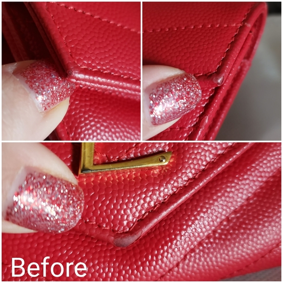 *SOLD* Authentic Pre-owned Yves Saint Laurent Grain De Poudre Envelope Wallet - Picture 11 of 14